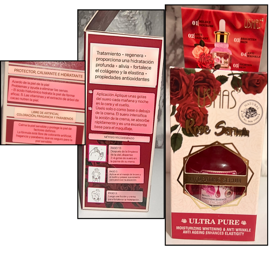 SERUM DE ROSAS MARCA USHAS