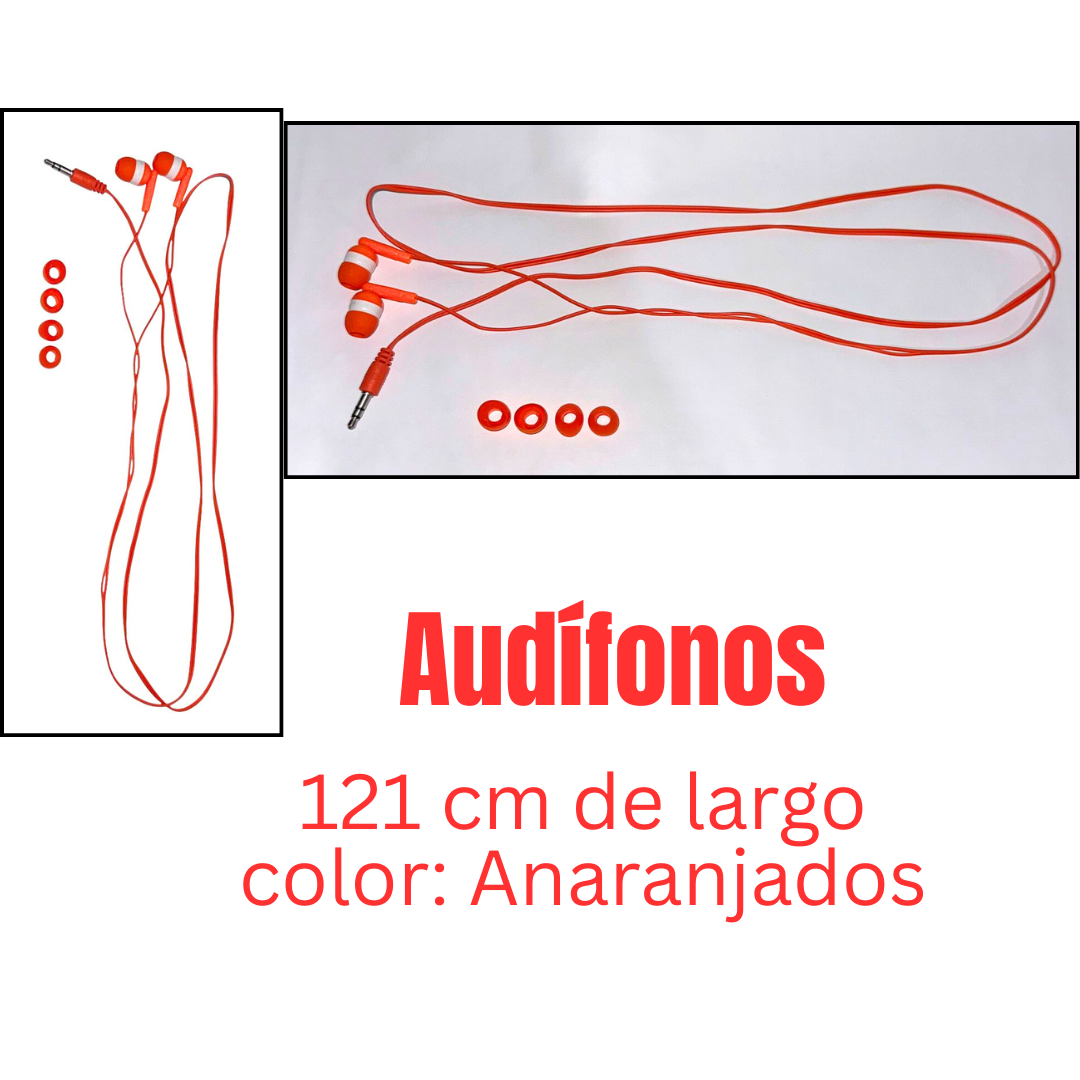 Audifonos color naranja
