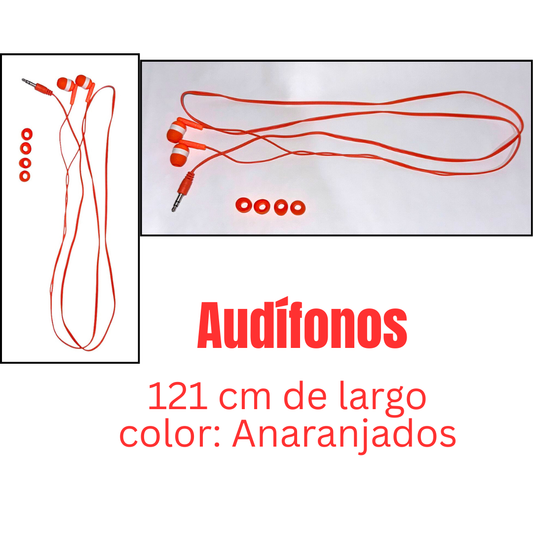 Audifonos color naranja