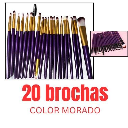 20 brochas color morado
