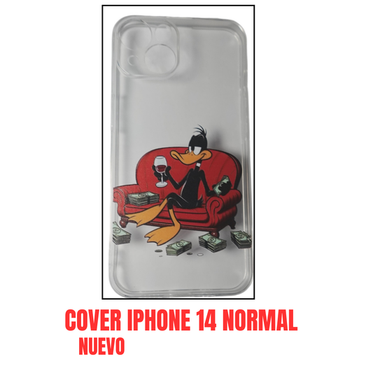 cover iphone 14 Normal  de pato lucas transparente
