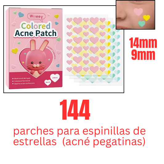 144 parches para acné cubrir esas molestas espinillas forma de corazón