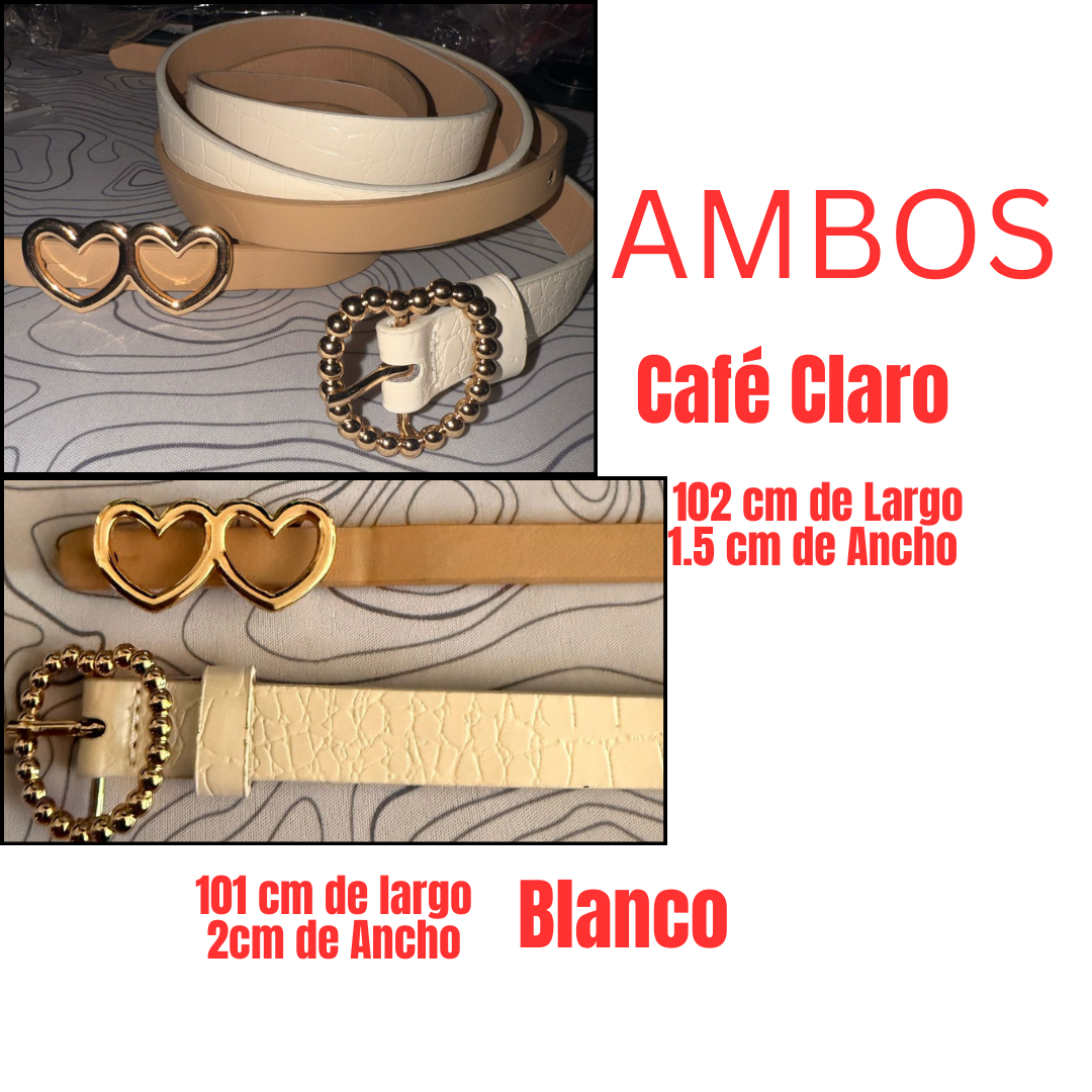 cinturones para mujer o niña en forma de corazón