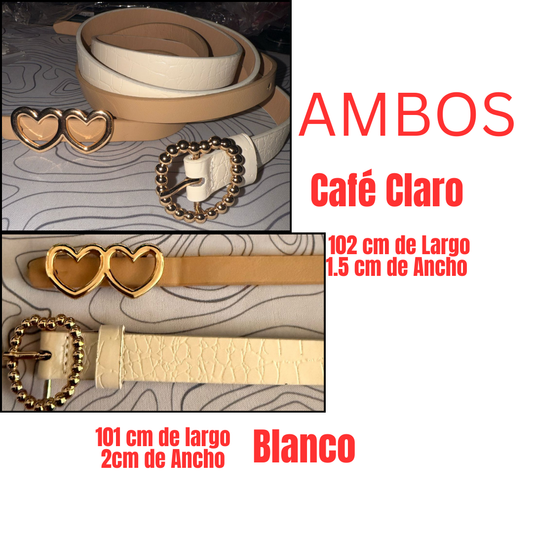 cinturones para mujer o niña en forma de corazón