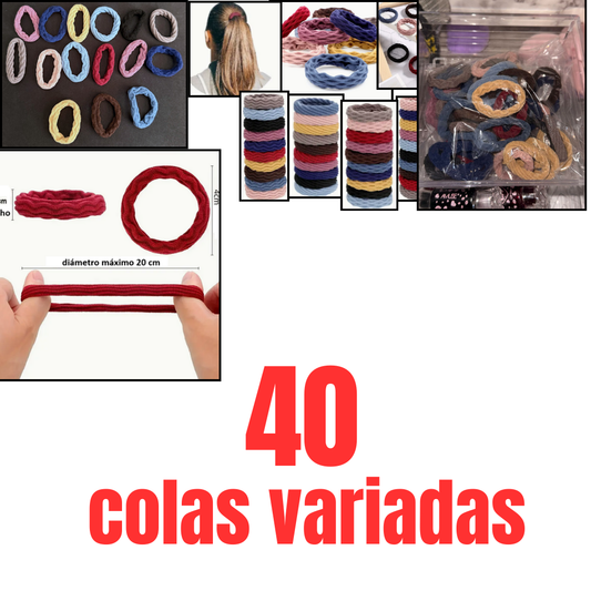 40 colas variadas diferentes colores y diseños