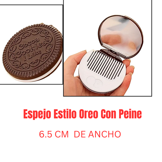 Espejo Estilo Oreo con peine