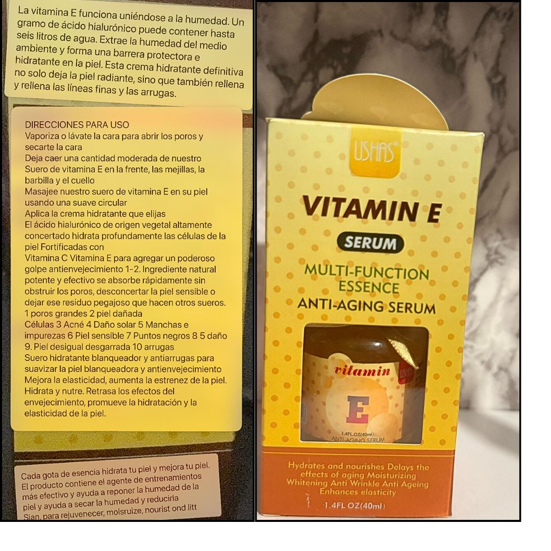 SERUM VITAMINA E MULTIFUNCIONAL MARCA USHAS